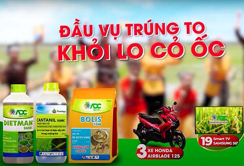 Khuyến mãi Dietmam- Cantanil- Bolis – Hè Thu 2021- Đầu Vụ Trúng To- Khỏi Lo Cỏ Ốc